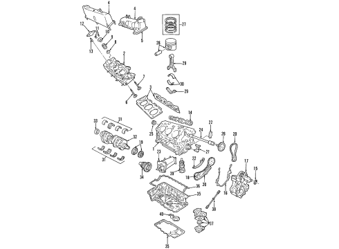 1999 Mercury Mountaineer Camshaft Gear Diagram for F4TZ-6256-B