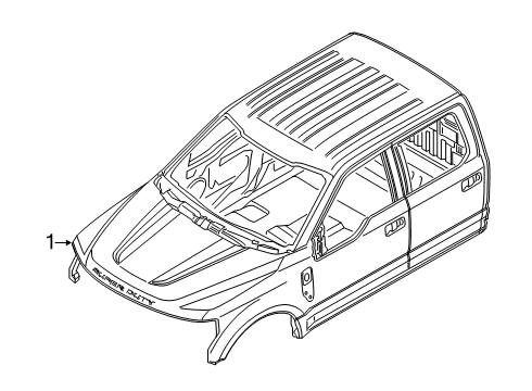 2018 Ford F-250 Super Duty Cab Assembly Diagram 1 - Thumbnail