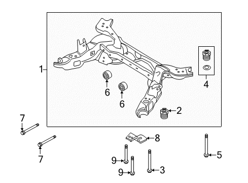 2015 Ford Police Interceptor Utility Suspension Mounting - Rear Diagram