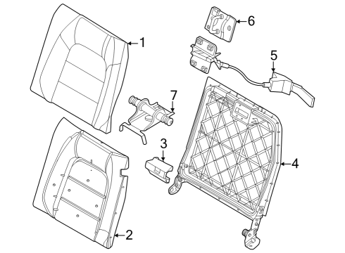 2024 Ford Mustang Hinge Screw Diagram for -W506441-S451