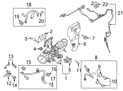 2016 Lincoln MKC Turbocharger, Engine Diagram 1 - Thumbnail
