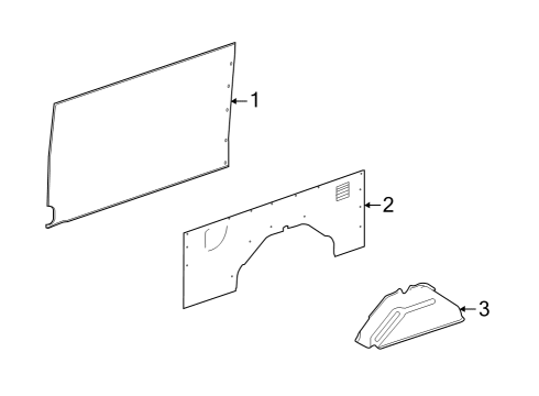 2022 Ford E-Transit Interior Trim - Side Panel Diagram 2 - Thumbnail