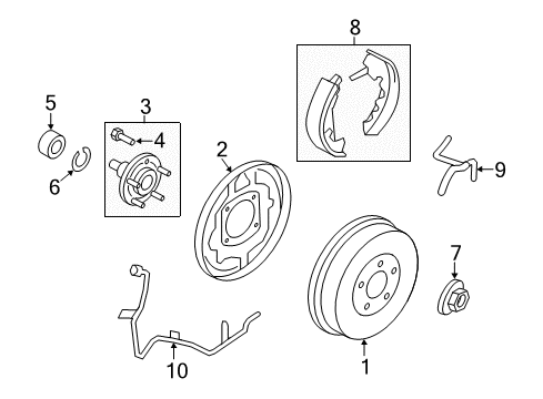 2012 Ford Escape Brake Components, Brakes Diagram 6 - Thumbnail