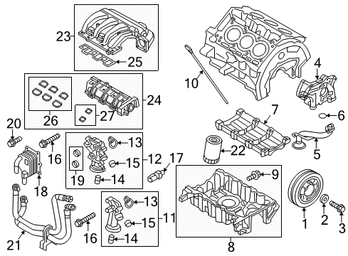 2018 Ford Explorer Engine Parts & Mounts, Timing, Lubrication System Diagram 2 - Thumbnail