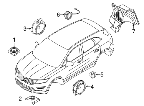 2016 Lincoln MKC Sound System Diagram 2 - Thumbnail