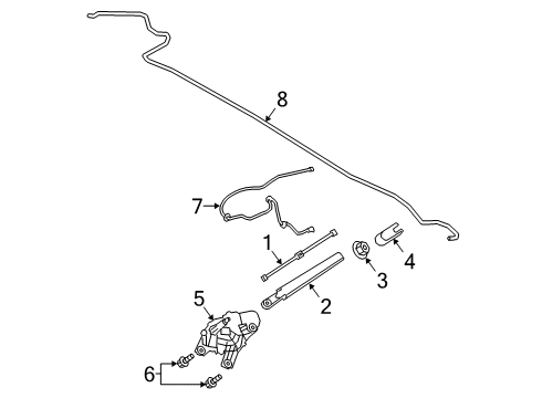 2022 Ford Escape Wiper & Washer Components Diagram 1 - Thumbnail