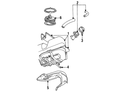 1990 Ford Thunderbird Fuel System Components Diagram