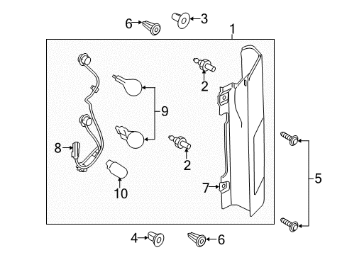 2017 Ford Transit-150 Combination Lamps Diagram