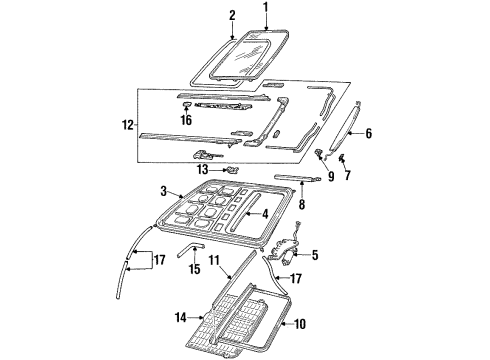 1997 Lincoln Continental Trim Panel Retainer, Center Diagram for F6OZ-5452124-AA