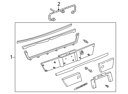 2005 Mercury Grand Marquis Reflector Panel Diagram for 3W3Z-13A565-AA