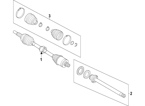 2022 Ford Mustang Mach-E Axle Shafts & Joints, Drive Axles Diagram