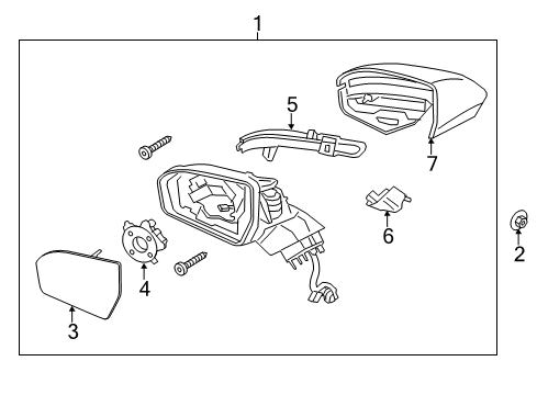 2016 Lincoln MKC Outside Mirrors Diagram