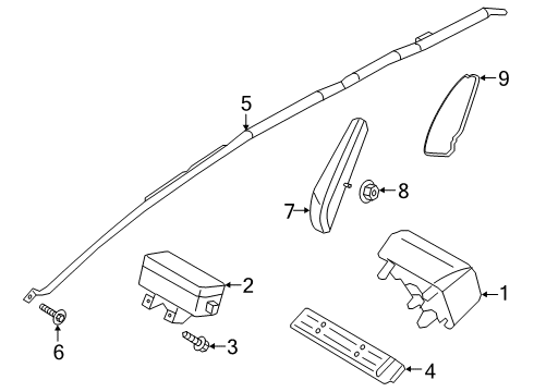 2014 Ford Fusion Air Bag Components Diagram 1 - Thumbnail