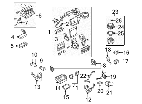 2010 Mercury Mountaineer Heater Core & Control Valve Diagram 1 - Thumbnail