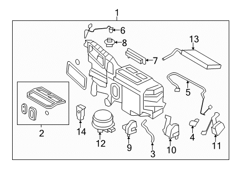 2011 Ford Edge A/C Evaporator Components Diagram 2 - Thumbnail