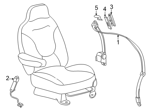 2005 Mercury Monterey Front Seat Belts Diagram