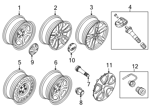 2022 Ford Police Interceptor Utility Wheels Diagram