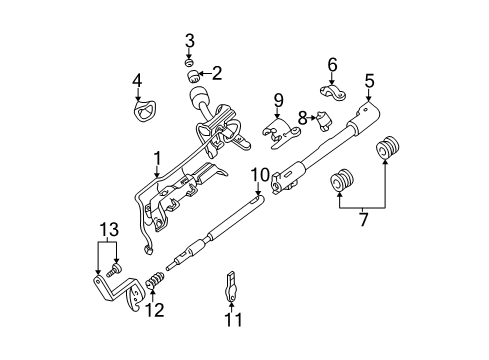 2003 Ford F-150 Steering Column & Shroud, Switches & Levers Diagram 3 - Thumbnail