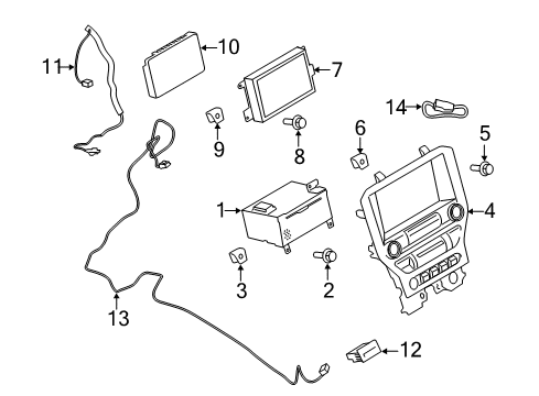 2015 Ford Mustang Control Module Diagram for GR3Z-19A387-B