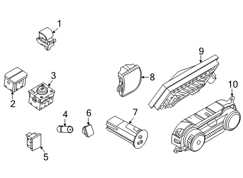2022 Ford Police Interceptor Utility Console Diagram