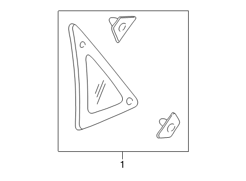 2004 Ford Focus Quarter Panel - Glass & Hardware Diagram 2 - Thumbnail