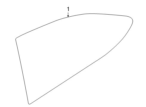 2008 Ford Focus Quarter Panel - Glass & Hardware Diagram 1 - Thumbnail