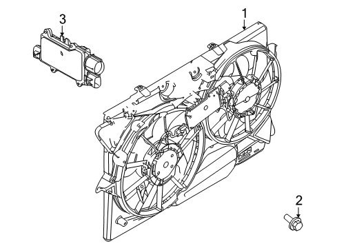 2011 Lincoln MKT Cooling System, Radiator, Water Pump, Cooling Fan Diagram 2 - Thumbnail