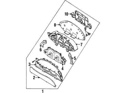 2001 Mercury Cougar Instrument Cluster Diagram for 1S8Z-10849-CA