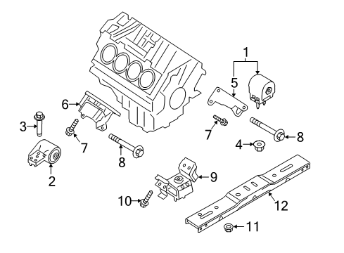 2020 Ford F-150 Engine & Trans Mounting Diagram 5 - Thumbnail