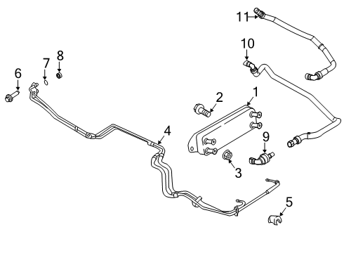 2018 Ford F-350 Super Duty Coolant Hose, Driver Side Diagram for HC3Z-7G071-A