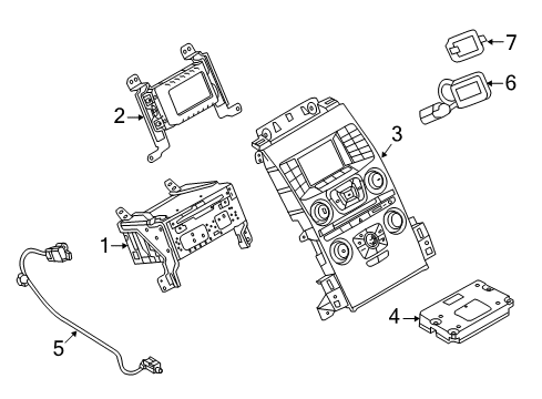 2015 Ford Taurus A/C & Heater Control Units Diagram 4 - Thumbnail
