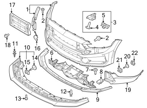2024 Ford Mustang License Bracket Diagram for PR3Z-17A385-EA