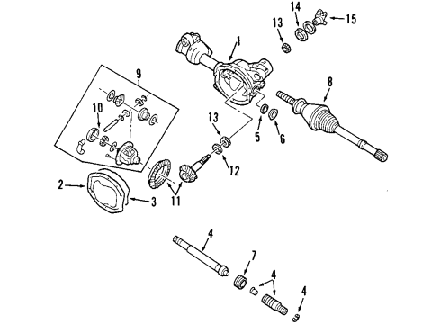 2005 Ford Ranger Front Axle, Differential, Drive Axles, Propeller Shaft Diagram