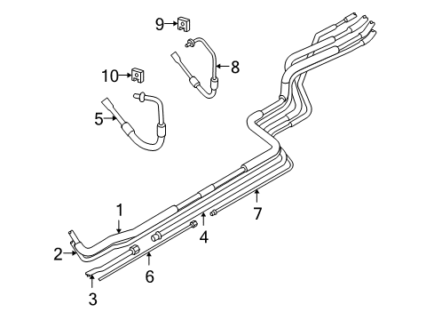 2013 Ford E-250 Rear A/C Lines Diagram