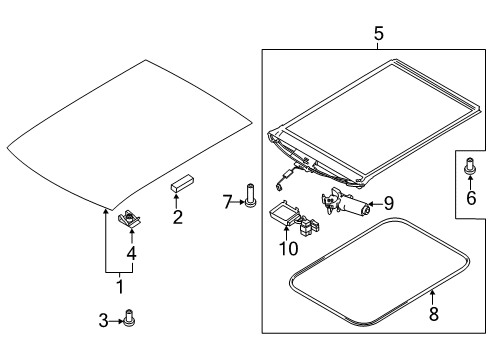 2020 Ford Transit Connect Sunroof Diagram 1 - Thumbnail