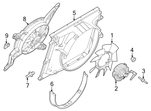 2023 Ford F-350 Super Duty Cooling System, Radiator, Water Pump, Cooling Fan Diagram 3 - Thumbnail