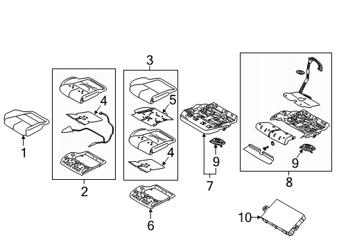 2021 Lincoln Corsair Front Seat Components Diagram 4 - Thumbnail