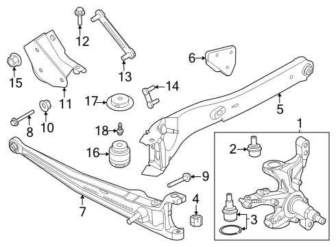 2023 Ford F-250 Super Duty Suspension Components, Ride Control, Stabilizer Bar Diagram 2 - Thumbnail