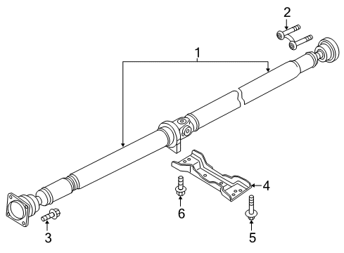 2018 Ford Police Interceptor Utility Drive Shaft - Rear Diagram