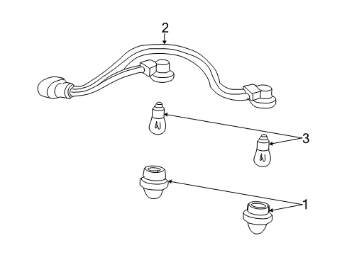 2002 Mercury Sable License Lamps Diagram 2 - Thumbnail