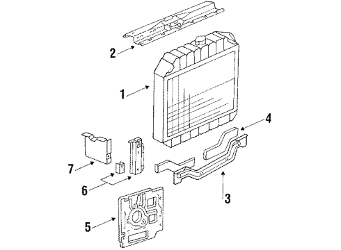 1987 Ford E-150 Econoline Side Support, Passenger Side Diagram for E6UZ16152B
