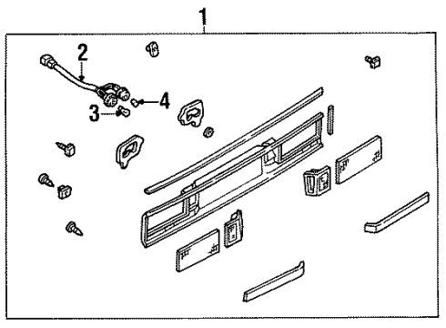 1993 Ford Escort Rear Reflector Diagram 2 - Thumbnail