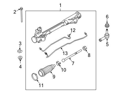 2012 Ford Taurus Steering Column & Wheel, Steering Gear & Linkage Diagram 4 - Thumbnail
