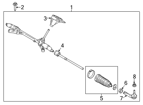 2022 Ford EcoSport Steering Column & Wheel, Steering Gear & Linkage Diagram 4 - Thumbnail