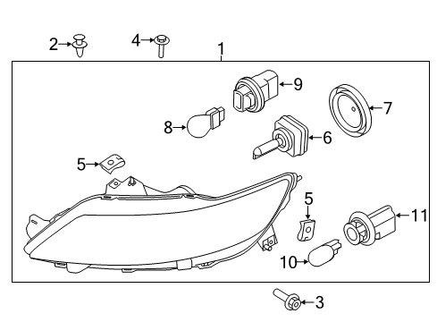 2011 Ford Taurus Headlamps Diagram