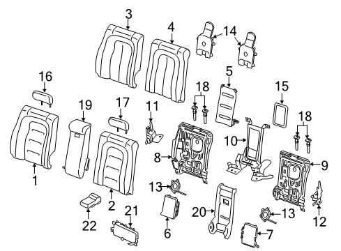 2020 Lincoln Continental Rear Seat Components Diagram 1 - Thumbnail