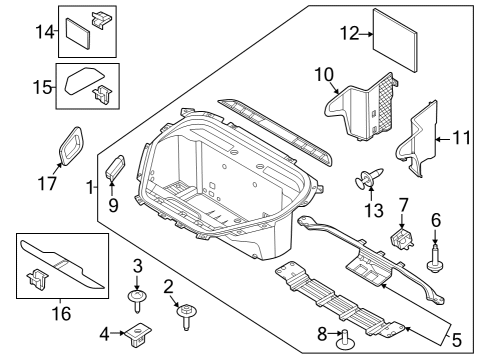 2022 Ford Mustang Mach-E Cargo Area Diagram