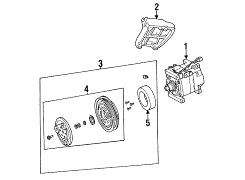 1994 Ford Aspire Compressor Diagram for F4BZ19703A