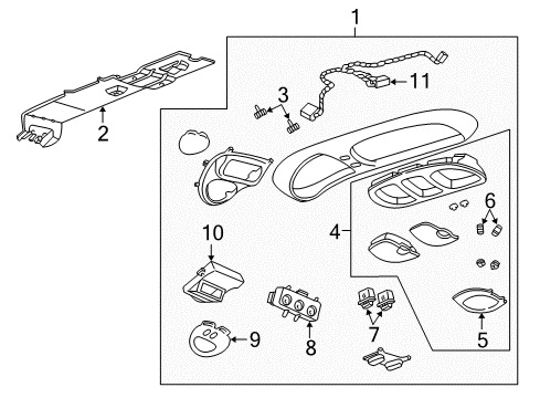 2004 Ford Excursion Overhead Console Diagram