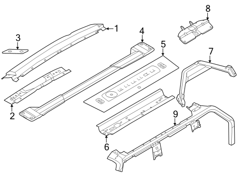 2021 Ford Bronco Roof & Components Diagram